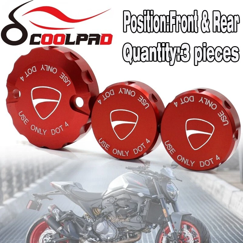 Cubierta de depósito de líquido de embrague de freno delantero trasero para DUCATI Hypermotard 1100 Foto 2 de 4