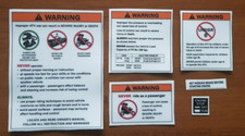 SUZUKI LT50 QUAD BIKE DECALS GRAPHICS STICKERS WARNING STICKERS