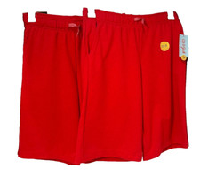 Cat Jack Boys Red Shorts Drawstring Tie Front w/ Pockets 2pk- Size XXL 18