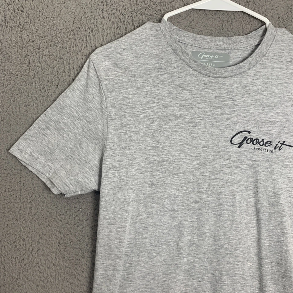 Blusa Camisa Lacrosse Co Top Mujer Pequeña Extra Pequeña Manga Corta Gris Gráfico Foto 4 de 4