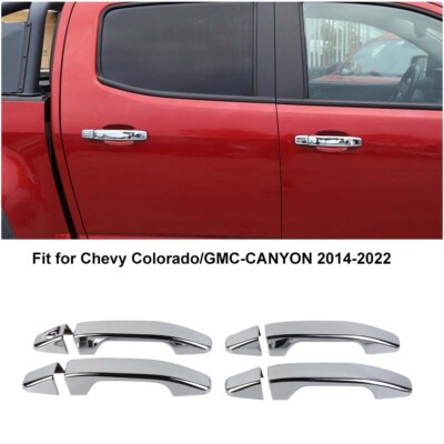 3-Layer Chrome Car Door Handle Cover Trim For 2015-22 Chevy Colorado /GMC Canyon