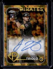 2024 Topps Chrome Sapphire #CSA-JT Jared Triolo Gold /50 Auto