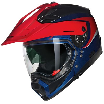 Nolan N70-2X N-Com Convinto 344 Motorcycle Helmet (Blue/Red/White) Size: m (57)