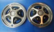 Two Vintage 1970-1972 Ford Van Pickup Car 15 Hubcaps Wheel Covers Used