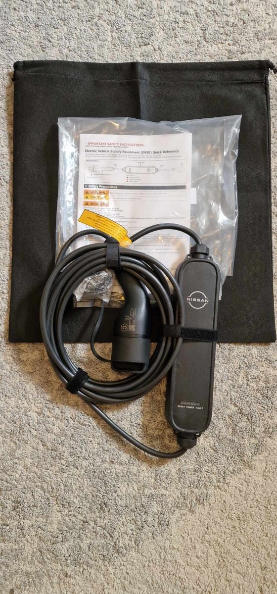 GENUINE NISSAN LEAF ARIYA TYPE 2 UK 3 PIN HOME GRANNY CHARGER