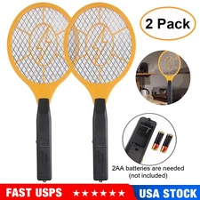 2 Pack Bug Zapper Electric Fly Swatter Mosquito Racket - Indoor Outdoor for Pest