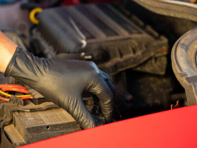 10 Scatole Guanti In Nitrile Nero Aurelia Bold MAX, Diamantati E Textured, Senza Polvere - 500 Pezzi Totali