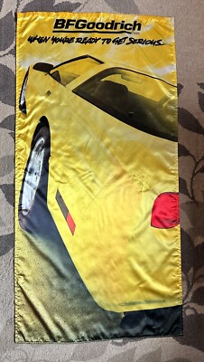 BF Goodrich Yellow Chevrolet Corvette Flag Banner 63x31 Sign