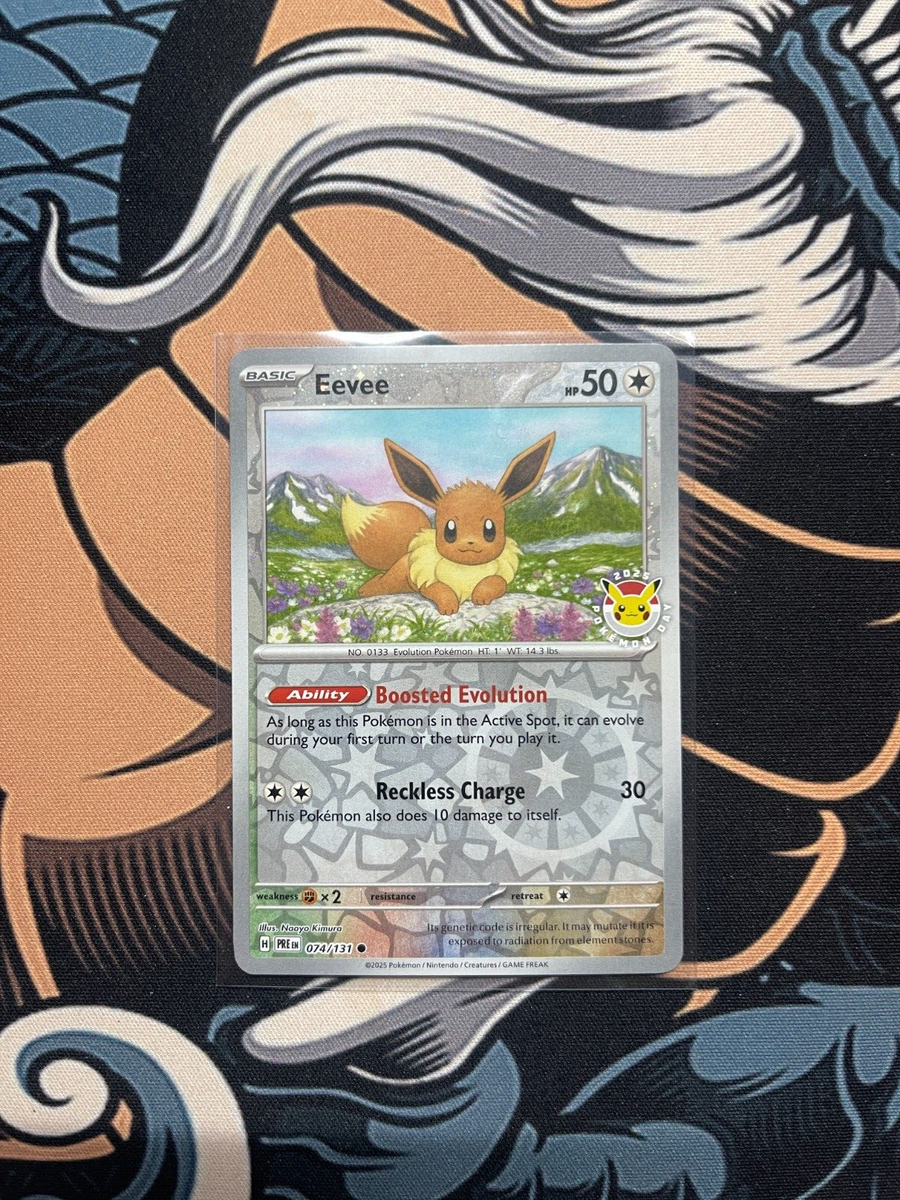 Eevee 74/131 Promo PRERELEASE 2025 Pokemon day Promo stamped Eevee 74/131 Promo PRERELEASE 2025 Pokemon day Promo stamped