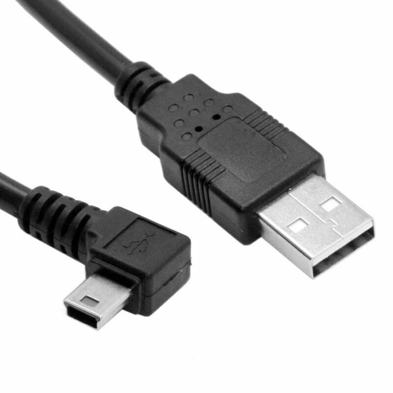 CY USB 2.0 Male to Right Angled Mini USB TypeB 5pin Male Data Cable 1.8m - Image 4 of 4