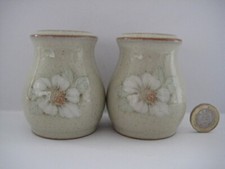 DENBY KERAMIK DAYBREAK CRUET SALZ & PFEFFERSTREUER PAAR MIT ORIGINAL STOPFEN