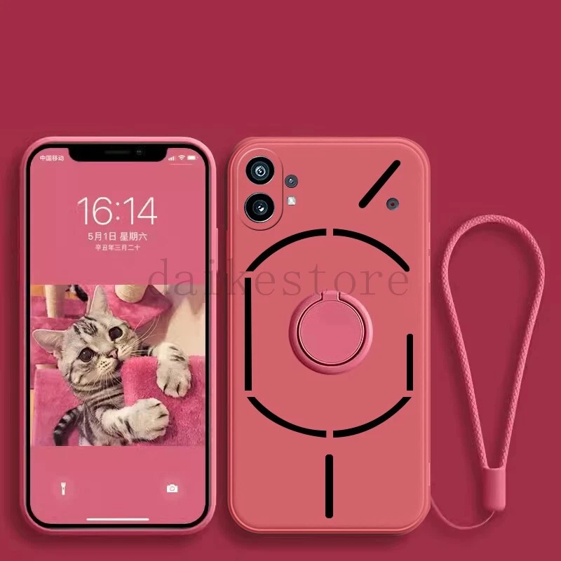 Phone Case For Nothing Phone 1 2 2A Silicone Case Soft Cover With Ring Holder
