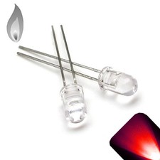 20 x LED 5mm Red Candle Flicker Ultra Bright Flickering LEDs Light Model Prop