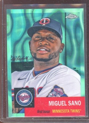 Miguel Sano 2022 Topps Chrome Platinum Aqua Lava Refractor #357 (185/299)