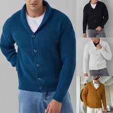 Men's Knitted Cardigan Leisure Work Party Prom Autumn Winter Adult Sweater