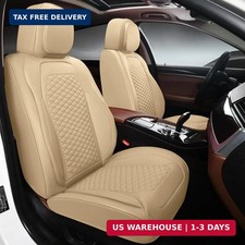 Car Seat Covers Full Set, Leather Seat Covers for Cars, 2 Packs Breathable Seat