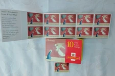 Christmas 1996 21 First Class Stamps Nativity Barcode Booklet