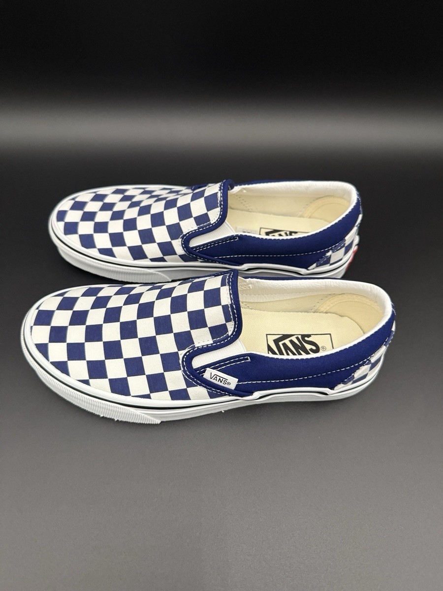 Vans Classic Checkerboard Blue/Whtie Slip On Skate Shoes