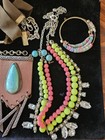 Junk Jewelry Job Lot Pendants Enamel Glass Resin Mixed Craft Upcycle 25p Vtg/Mod — photo 8
