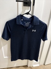 Lot Of 3 Boys Under Armour Heat Gear Golf Shirts Size Large