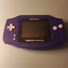 Nintendo Game Boy Advance GBA Indigo Purple Target Edition, Tested & Working