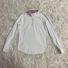 Child’s M White Beacon Hill Long Sleeve Horseback Riding Show Shirt
