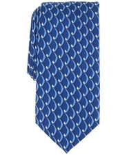 Perry Ellis Mens Oren Geo-Pattern Neck Tie Blue Navy