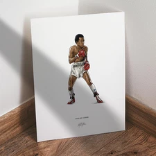 Sugar Ray Leonard Poster Boxing Illustration 8x10 Art Print