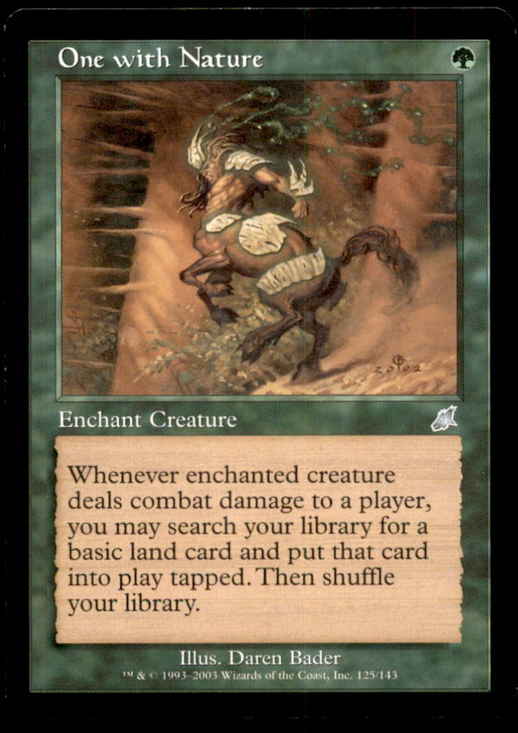 MTG One with Nature LP Light Play Scourge [1303]