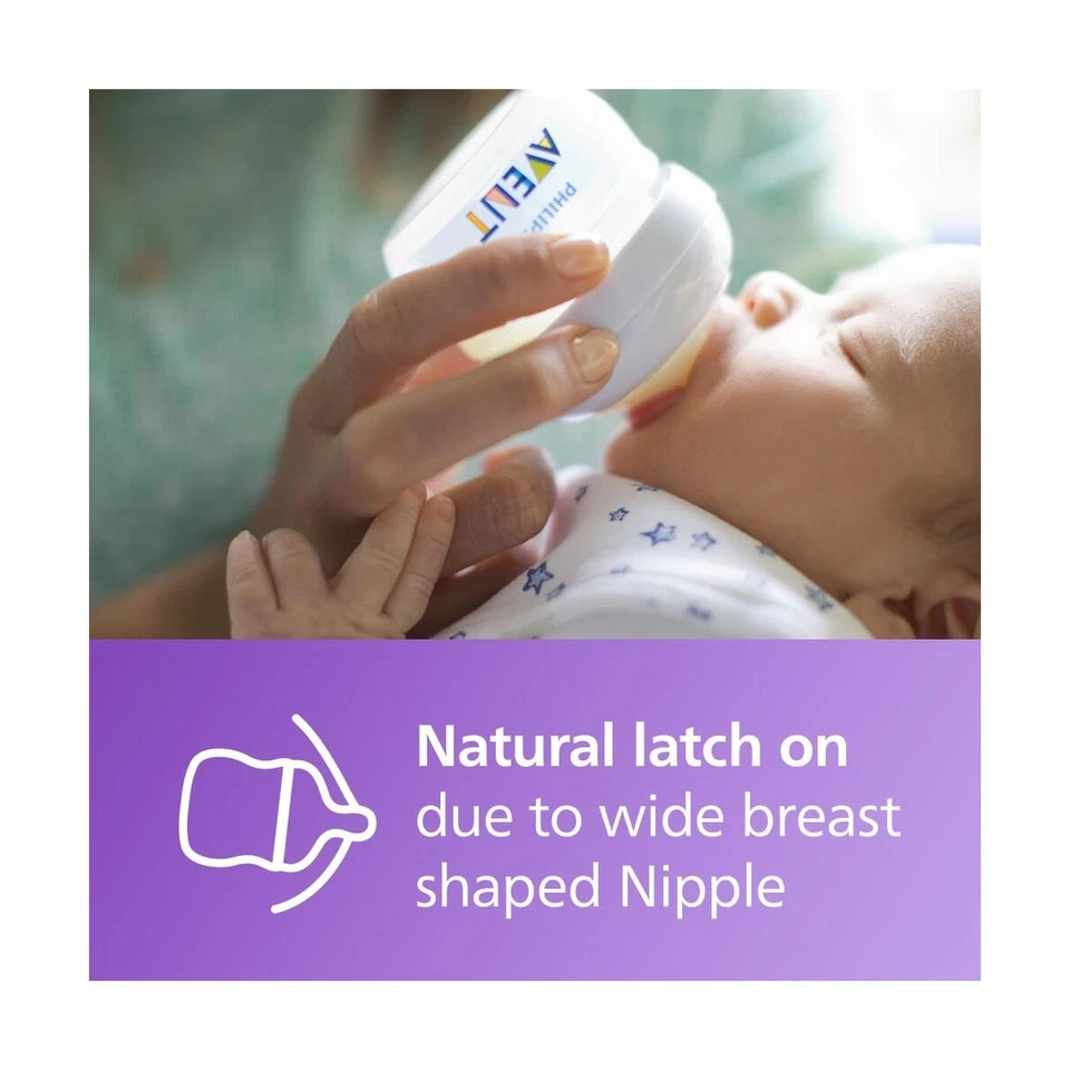 Mamadeiras naturais Philips Avent, com mamilo de primeiro fluxo, 2 oz/60 m... envio rápido - Imagem 2 de 4