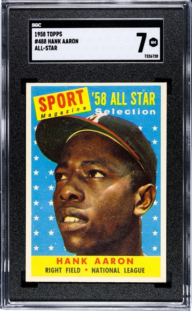 1958 Topps - Sport Magazine '58 All Star Selection Hank Aaron #488 SGC 7