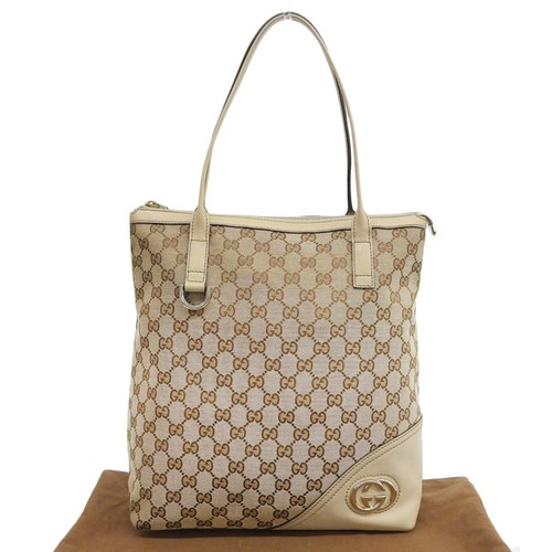 Authenticity With Dust Bag Ultra GUCCI GG Canvas Handbag 182492 001364 Tote Bag