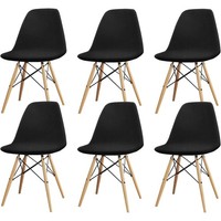 Stuhlhussen 6Er Set Schwarz Samt Stretch Universal Stuhlbezug Esszimmer Waschbar