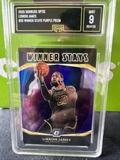 2020-21 Optic #20 Winner Stays Purple Prizm Holo SP Lebron James  