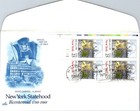 S09-6252, NEW YORK STATEHOOD BICENT., PLATE NUMBER BLOCK, ARTCRAFT FDC — photo 1