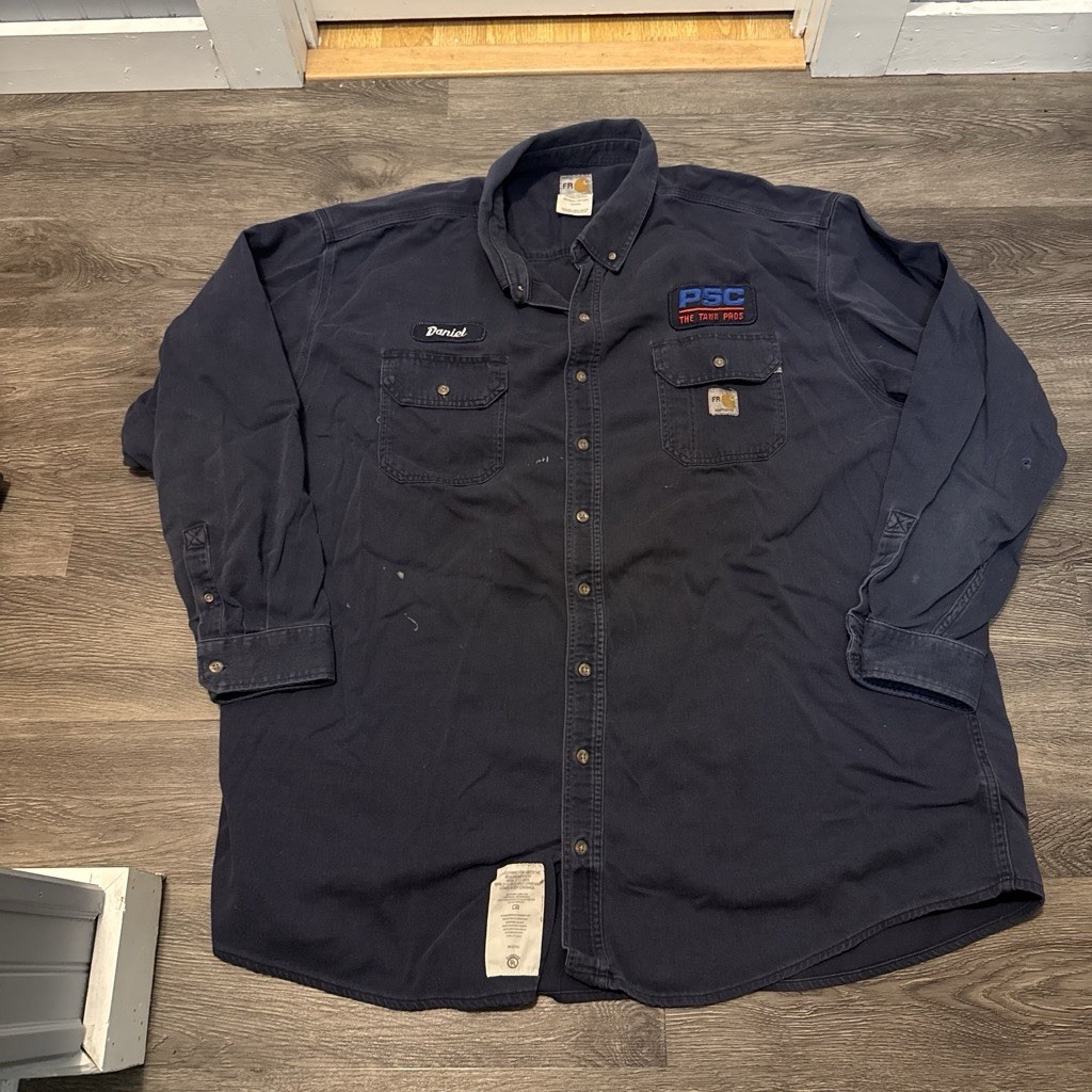 Carhartt FR 3XL Flame-Resistant Button Up Shirt Navy 294-20 Bundle Of 3 Nice image 9