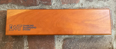 DMT 12'' Diamond Sharpening System Fine Red Grit Bench Stone Wood Case 12 Inch