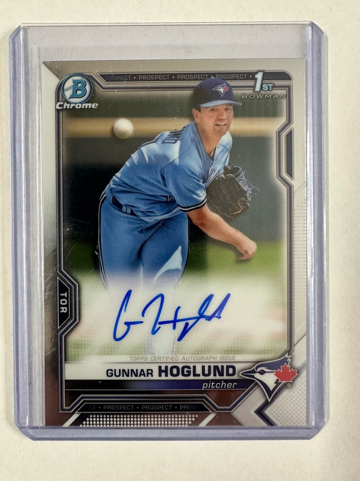 2021 Bowman Draft - Chrome Draft Pick Autographs Gunnar Hoglund #CDA-GH (AU, RC)