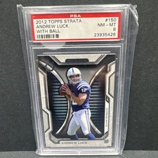 Andrew Luck 2012 Topps Strata 150 PSA 8 Rookie RC Card Graded Indianapolis Colts. rookie card picture