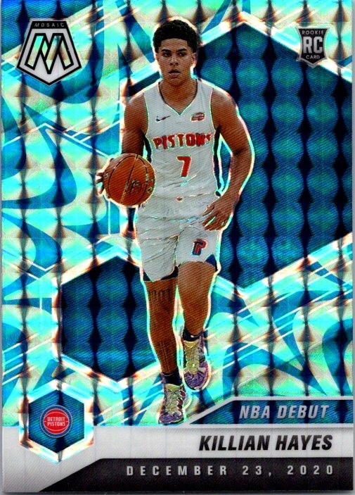 2020-21 Panini Mosaic #270 Killian Hayes Mosaic Reactive Blue