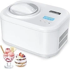 Ice Cream Maker with Compressor, No Pre-Freezing, 4 Modes Ice Cream Maker Mac...