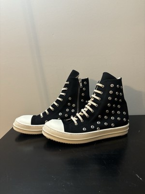 Rick Owens DRKSHDW Ramones Studded Eyelets Black Milk
