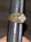 Estate Find Cluster Diamond 14k Yellow Gold Ring Size 11 6g — photo 6