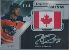 CONNOR McDAVID 2019-20 UD BLACK PRIDE OF A NATION AUTO  CANADA 17/25 #PNA-CM