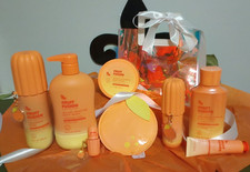 New Bath Body Works Fruit Fusion Tangerine Twirl 7 PC set Coin purse