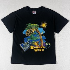 Vintage 90s Jimmy Buffett Corona Extra Banana Wind Tour Shirt 2-Sided Size Large