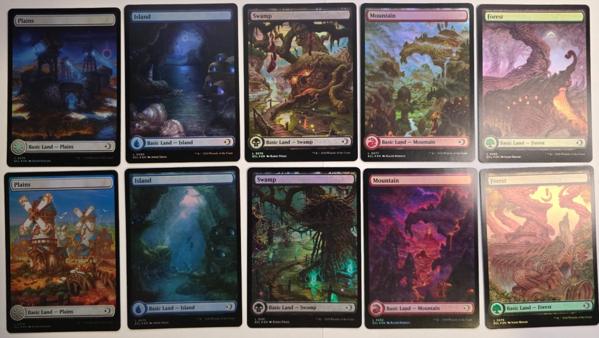 FOIL Full Art Land set (10 Lands) - Lorwyn Eclipsed - MTG | eBay