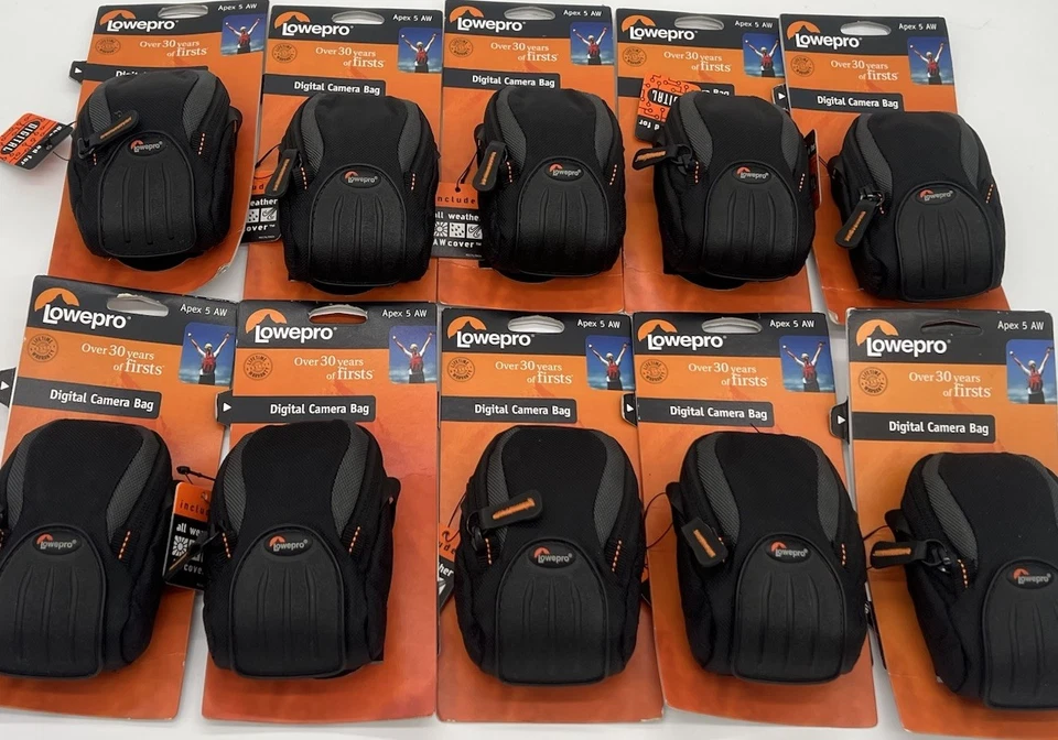 Ten Lowepro Apex 5 AW Compact Case in Black & Grey Compact Cameras Wholesale Lot - Image 2 of 4