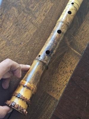 Shakuhachi YOZAN HIKICHI 2.2 on B. Professional DOUBLE Hanko, Gold insert KINKO.