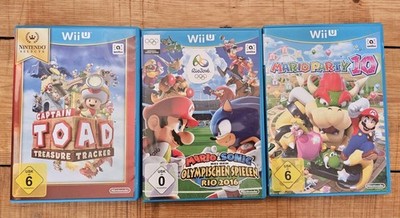Wii U Spiele: MarioParty 10, Mario & Sonic, Captain Toad Treasure Tracker